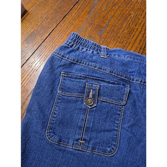 Size 10 Ruby Rd Denim Blue Jean Capri Pants Pedal Pushers Skimmers - Picture 5 of 5